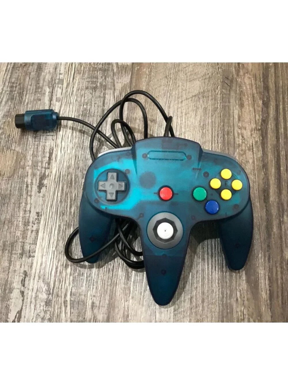 Nintendo 64 N64 Original Controller Clear Blue Ice Official Tested & Working